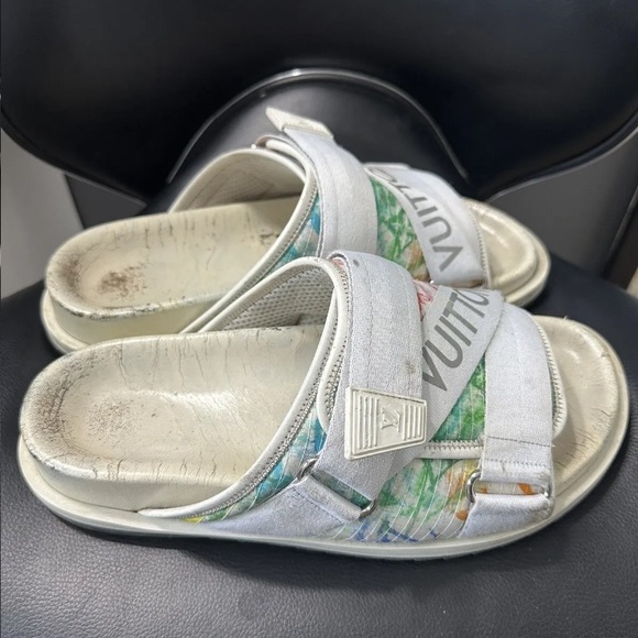 2021 Spring Edition Louis Vuitton Honolulu Mules Preowned Mens 7US 40EU - Picture 4 of 6